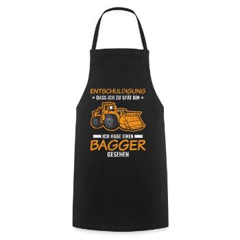Bagger | Kinder Sprüche Geschenkideen - Kochschürze - Schwarz - Vorne - AI Model Male 185 dark (185cm)