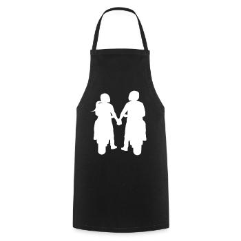 Bikercouple Couples Motorcycle Biker Couple - Cooking Apron - black - Front - AI Model Male 185 dark (185cm)
