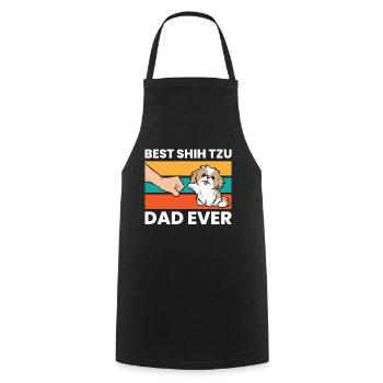 Best Shih Tzu Dad Ever Funny Shih Tzu - Cooking Apron - black - Front - AI Model Male 185 dark (185cm)