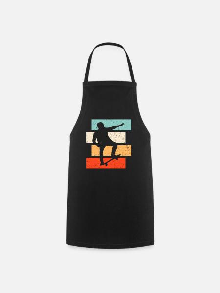 Skate Rétro - Tablier de cuisine - noir