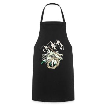 Mountaineer Outdoor Mountaineer Alps Tyrol Mountain - Cooking Apron - black - Front - AI Model Male 185 dark (185cm)