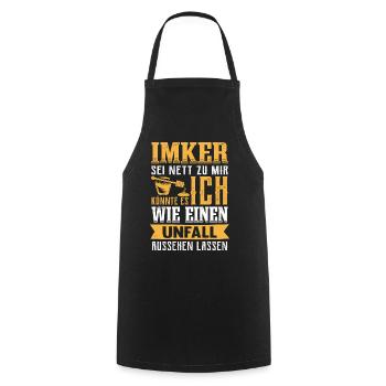 Imker Spruch Imkerei Bienen Bienenzüchter - Kochschürze - Schwarz - Vorne - AI Model Male 185 dark (185cm)