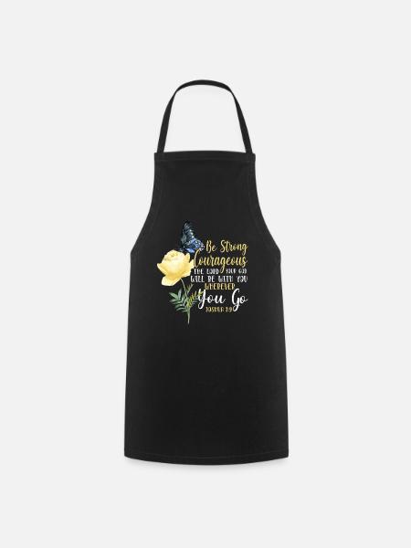 Citation de verset biblique chrétien - Tablier de cuisine - noir