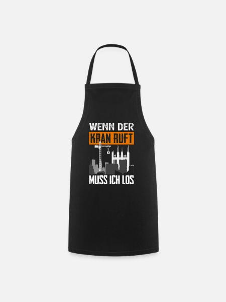 Kran - Kochschürze - Schwarz