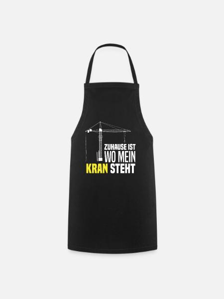Kran Kranführer - Kochschürze - Schwarz