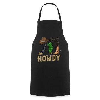 Cowboy Western Country - Kochschürze - Schwarz - Vorne - AI Model Male 185 dark (185cm)