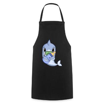 Bébé Garçon Requin - Tablier de cuisine - noir - Devant - AI Model Male 185 dark (185cm)