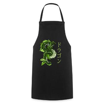Dragon chinois traditionnel. Grunge esthétique - Tablier de cuisine - noir - Devant - AI Model Male 185 dark (185cm)