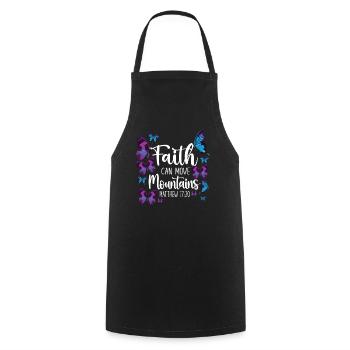 Christian Bible Verse Quote - Kochschürze - Schwarz - Vorne - AI Model Male 185 dark (185cm)