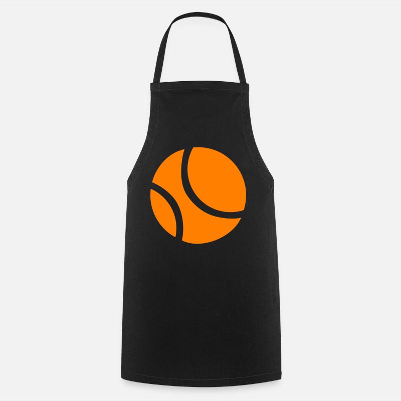 Basket-ball orange abstrait - Tablier de cuisine - noir