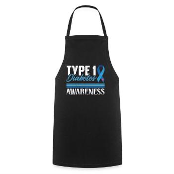 Diabetic Type 1 Diabetes Awareness - Cooking Apron - black - Front - AI Model Male 185 dark (185cm)