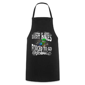 Motocross - Cooking Apron - black - Front - AI Model Male 185 dark (185cm)