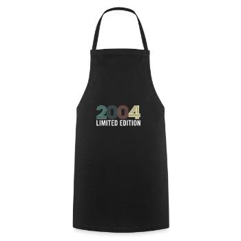 Vintage Limited Edition 2004 Birthday Birth Year - Cooking Apron - black - Front - AI Model Male 185 dark (185cm)