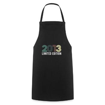 Vintage Limited Edition 2013 Birthday Birth Year - Cooking Apron - black - Front - AI Model Male 185 dark (185cm)