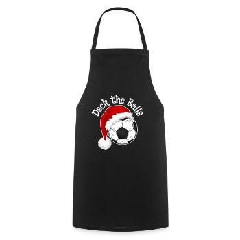 Football fans Christmas design Christmas shirts - Cooking Apron - black - Front - AI Model Male 185 dark (185cm)