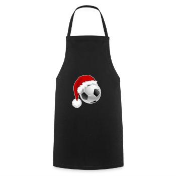 Footballers Christmas design football christmas hat - Cooking Apron - black - Front - AI Model Male 185 dark (185cm)