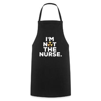 I'm not the nurse Humour Manip Radio Radiologie - Cooking Apron - black - Front - AI Model Male 185 dark (185cm)