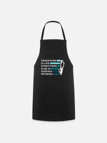 Apnée Apnéiste Apnée Apnée Plongée Cadeau - Tablier de cuisine - noir