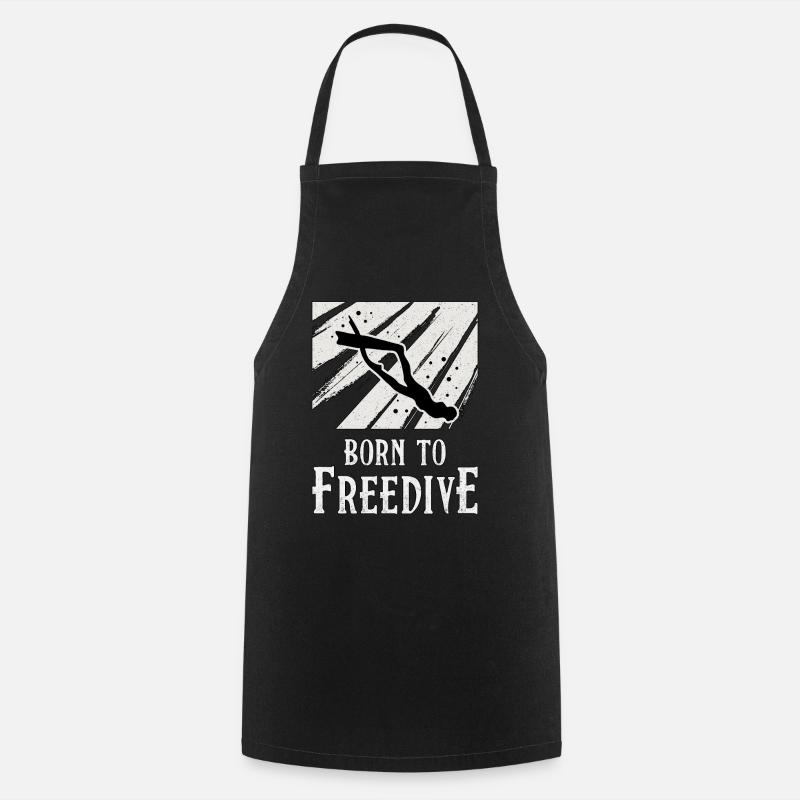 Apnée Plongée Apnéiste Cadeau d’apnée - Tablier de cuisine - noir