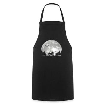 Tractor driver Tractor Tractor Farmer Moon - Cooking Apron - black - Front - AI Model Male 185 dark (185cm)