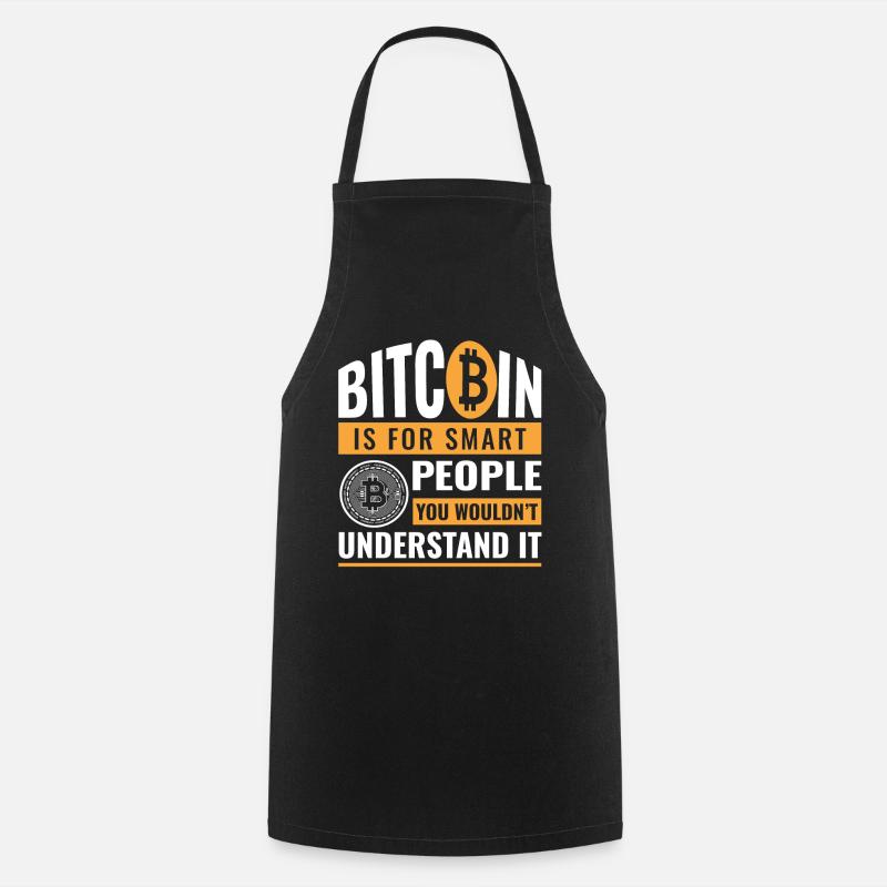 Bitcoin Blockchain hodl crypto cryptocurrency - Kochschürze - Schwarz