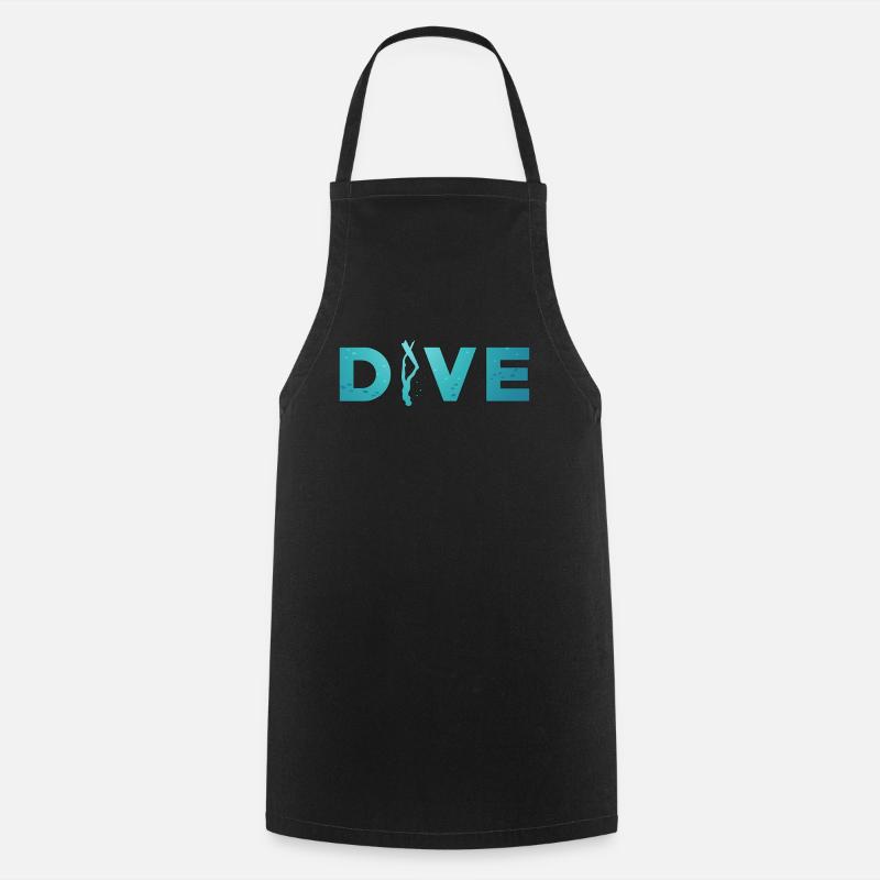 Apnée Apnée Plongée Apdiver Idée cadeau - Tablier de cuisine - noir