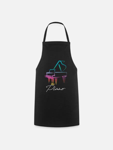 Piano Klavier Pianist Geschenk - Kochschürze - Schwarz