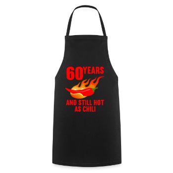 60 years hot as chili 60th birthday - Cooking Apron - black - Front - AI Model Male 185 dark (185cm)