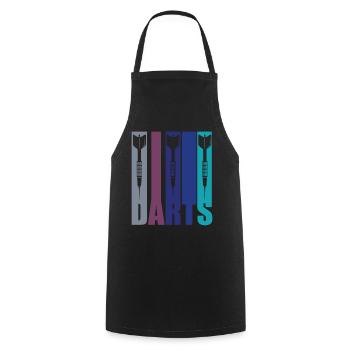 Cadeau fléchettes - Fléchettes - Tablier de cuisine - noir - Devant - AI Model Male 185 dark (185cm)