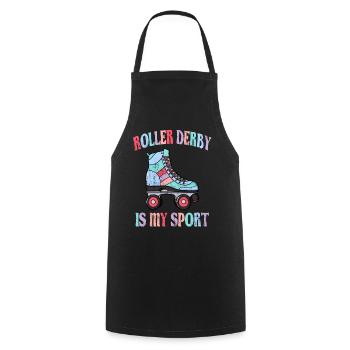 Le roller derby est mon sport - Tablier de cuisine - noir - Devant - AI Model Male 185 dark (185cm)