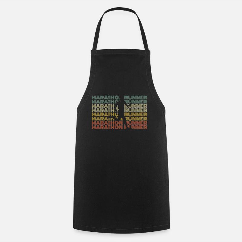 Marathon Marathon Marathon Runner Gift - Cooking Apron - black