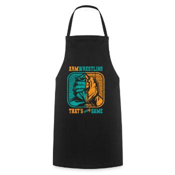 Armwrestling c’est mon jeu De Lutte d’Arts Martiaux - Tablier de cuisine - noir - Devant - AI Model Male 185 dark (185cm)