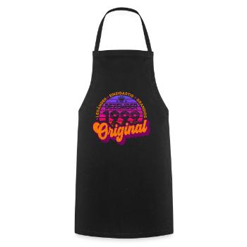born December 1999 Birthday Retro Design - Cooking Apron - black - Front - AI Model Male 185 dark (185cm)