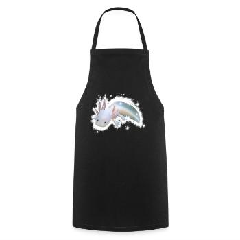 white axolotl - Cooking Apron - black - Front - AI Model Male 185 dark (185cm)
