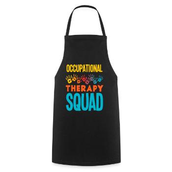 Ergotherapie Spruch Motivation - Kochschürze - Schwarz - Vorne - AI Model Male 185 dark (185cm)