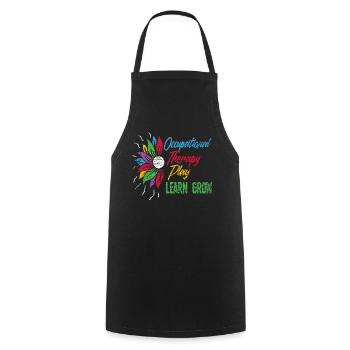 Occupational therapist motivation - Cooking Apron - black - Front - AI Model Male 185 dark (185cm)