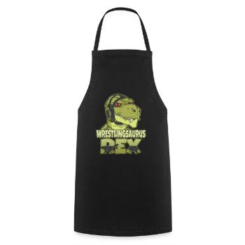 Wrestlingsaurus Rex Lutteur Lutte Dinosaures - Tablier de cuisine - noir - Devant - AI Model Male 185 dark (185cm)