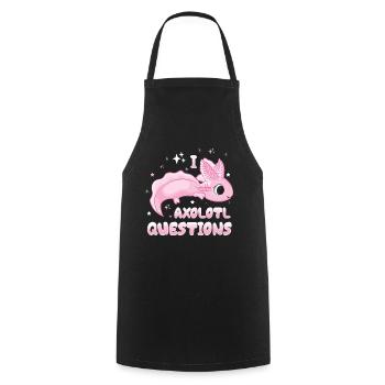 I Axolotl Questions Kids - Cooking Apron - black - Front - AI Model Male 185 dark (185cm)