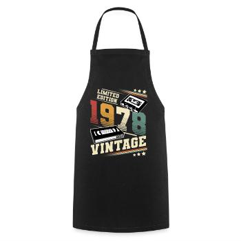1978 Geburtsjahr Baujahr Geburtstag Vintage - Kochschürze - Schwarz - Vorne - AI Model Male 185 dark (185cm)