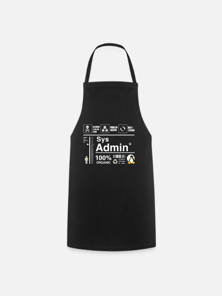 Sys Admin Penguin Ordinateur Nerd pc Platine cpu inh - Tablier de cuisine - noir