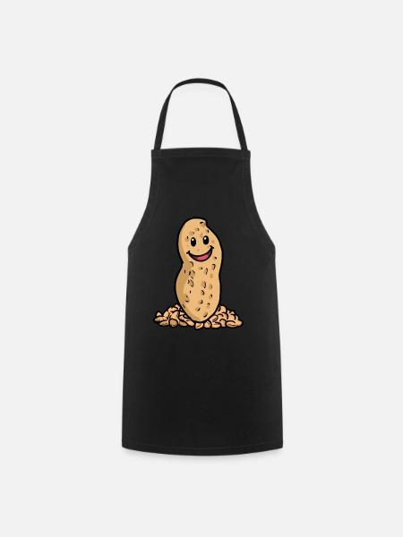 Noël Cadeau de Noël Noix d’arachide Heureux - Tablier de cuisine - noir
