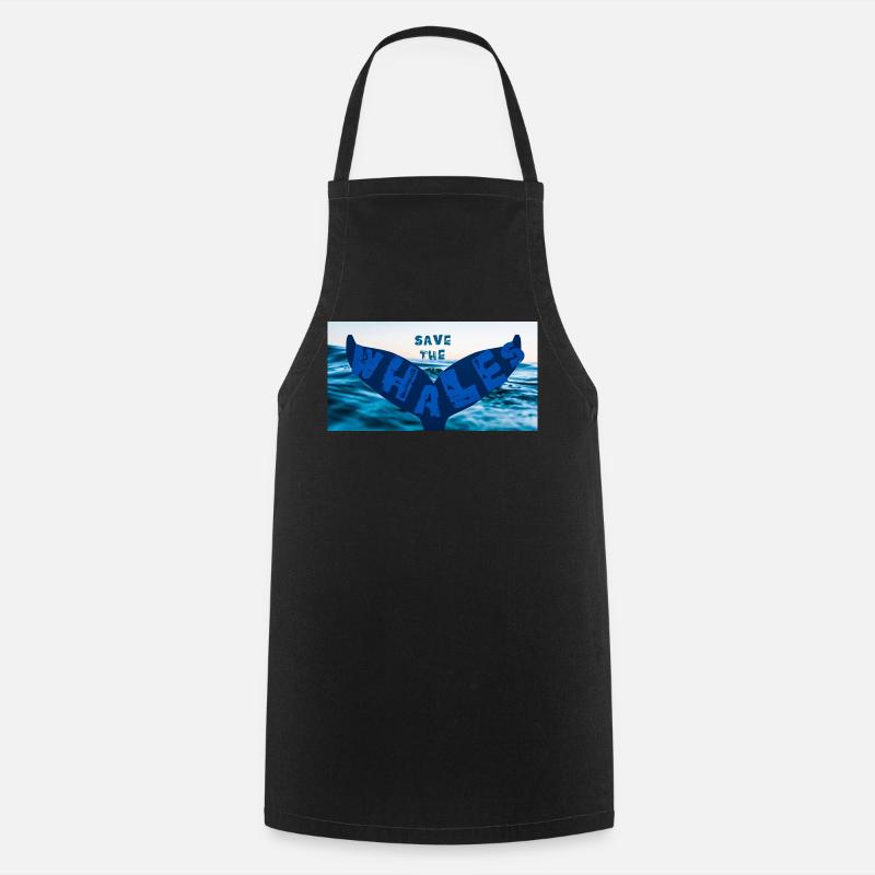 Sauvez les baleines - Tablier de cuisine - noir