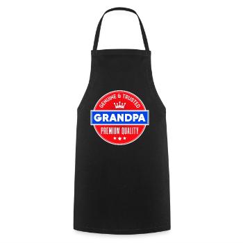 Grandpa Grandpa Statement Grandfather All the best - Cooking Apron - black - Front - AI Model Male 185 dark (185cm)