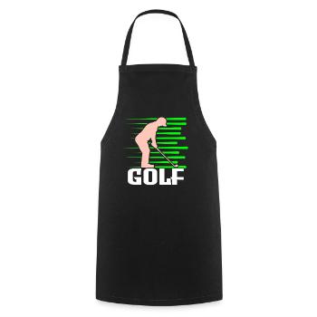 Golf - Kochschürze - Schwarz - Vorne - AI Model Male 185 dark (185cm)