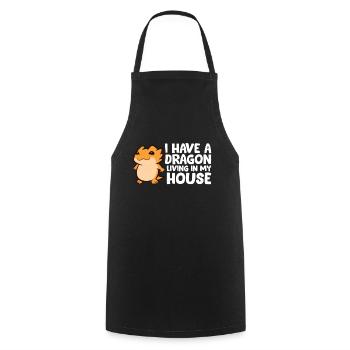 I Have A Dragon Living In My House Love Bearded - Cooking Apron - black - Front - AI Model Male 185 dark (185cm)