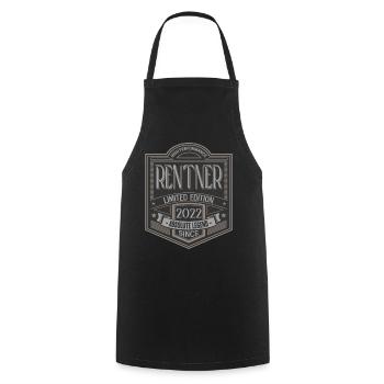 Ruhestand Rentnerin Rentner Rente 2022 - Kochschürze - Schwarz - Vorne - AI Model Male 185 dark (185cm)
