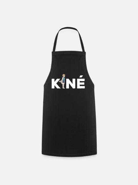 Kiné Cadeau pour Masseur Kinésithérapeute - Tablier de cuisine - noir