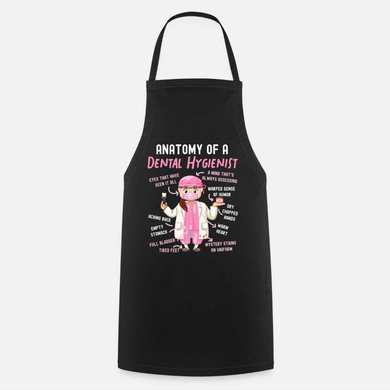 Hygiéniste dentaire Anatomie Anatomie - Tablier de cuisine - noir