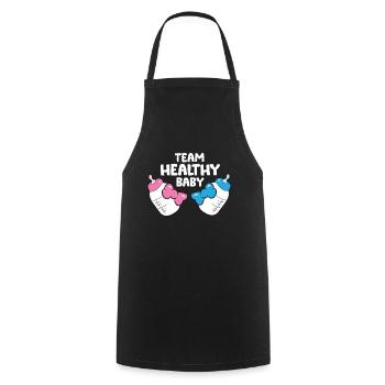 Équipe de genre Healthy Baby Fun Baby Shower - Tablier de cuisine - noir - Devant - AI Model Male 185 dark (185cm)
