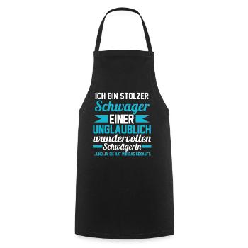 Schwager - Kochschürze - Schwarz - Vorne - AI Model Male 185 dark (185cm)